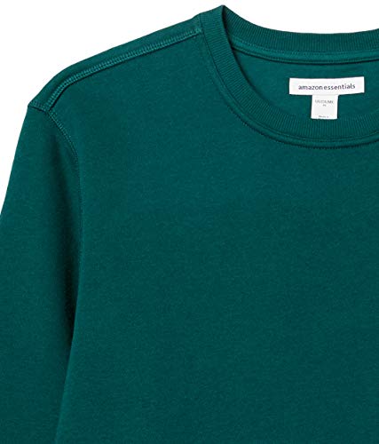 Amazon Essentials Men's Crewneck Fleece Sweatshirt, -Forest Green, Large