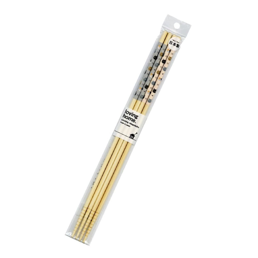 Chaton Cat Vegetable Chopsticks, 33cm, Gray & White
