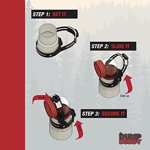 Dump Buddy Rv Hose Fastening Device - Camper Sewer Accessory Reduces Accidental Spillage - Rv Sewer Hose Support Is A Must Have For Rv Camping, Prevents Waste Lines From Dislodging While Dumping #TOP3