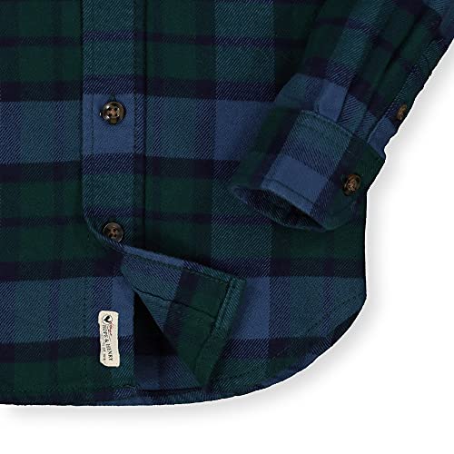 Hope & Henry Boys' Long Sleeve Brushed Cotton Flannel Button Down Shirt #TOP16