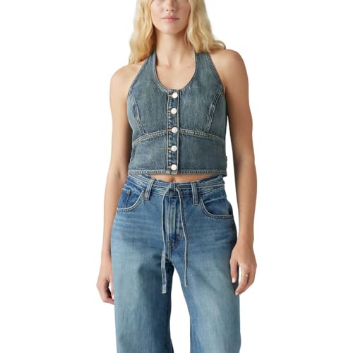 Levi's Women's Janeesah Halter Top, (New) You Need Me 2, X-Small by Levi's - Used condition - US$7.38