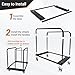 Eastrexon Steel Panel Truck, Drywall Cart w/ 5” PU Swivel Wheels, Heavy-Duty Panel Dolly Cart w/ 1800 LBS Capacity, for Handling Wall Panel/Lumber/Folding Table/Sheetrock， 45.6