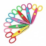  Lot de 6 ciseaux cranteurs colorés pour enfants, ciseaux décoratifs en papier et dentelle, pour enseignants, travaux manuels, scrapbooking, design pour enfants, d\'artisanat, de co