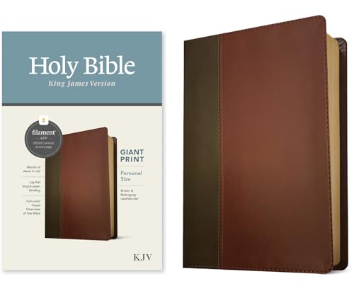 Kjv Personal Size Giant Print Bible, Filament Edition, Brown: Kjv, Brown/Mahogany, Leatherlike, Filament Enabled, Personal Size, Giant Print