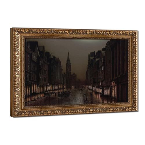 Impression sur toile The Royal Mile d'Édimbourg Louis Hubbard Grimshaw cadre 61 cm