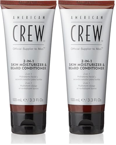 American Crew – 2 in 1 Skin Moisturizer & Beard Conditioner, Loción Hidratante para la Piel y Acondicionador para la Barba, Cuidado Facial para Hombres, Para una Barba Suave y Cuidada, 100 ml