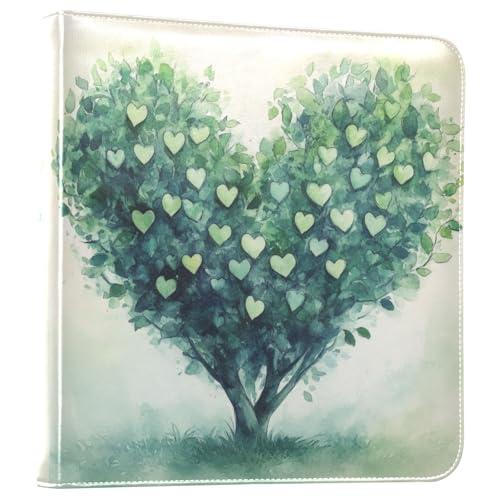 Álbum de Fotos Autoadhesivo DIY Scrapbook Álbum San Valentín Árbol de Corazón Verde Encuadernador de 3 Anillos Libro de Fotos 40 Páginas 8x10 para Memorias miniatura 1