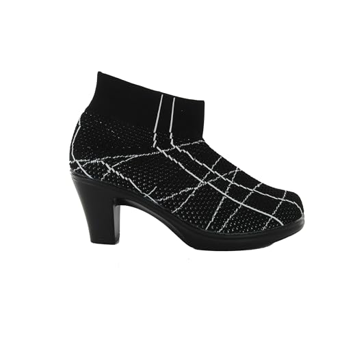 B M BERNIE MEV NEW YORK Zapatos Mujer tacón Bloque Doll (Black White, 40)
