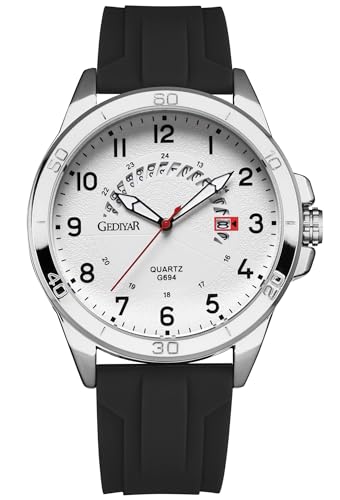 Image of Waterproof Watch Analog Military Stylish Durable Timepiece for Men Boy Sports Wrist Quartz Watches,Silicone Strap