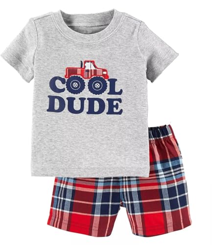Image of Bumeex Toddler Boy's Short Sleeve T-Shirt and Short Outfit Set 2-7T