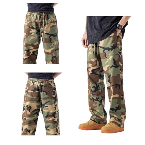 Baggy Jeans Men Camo Open Bottom Wide Leg Jeans Men Loose Fit Parachute Streetwear for Skater Jean Hip Pop4