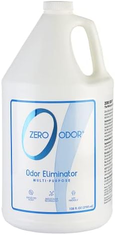 Zero Odor – Multi-Purpose Odor Eliminator - Eliminate Air & Surface Odor – Patented Technology Best for Bathroom, Kitchen, Fabrics, Closet- Smell Great Again, 128oz Refill