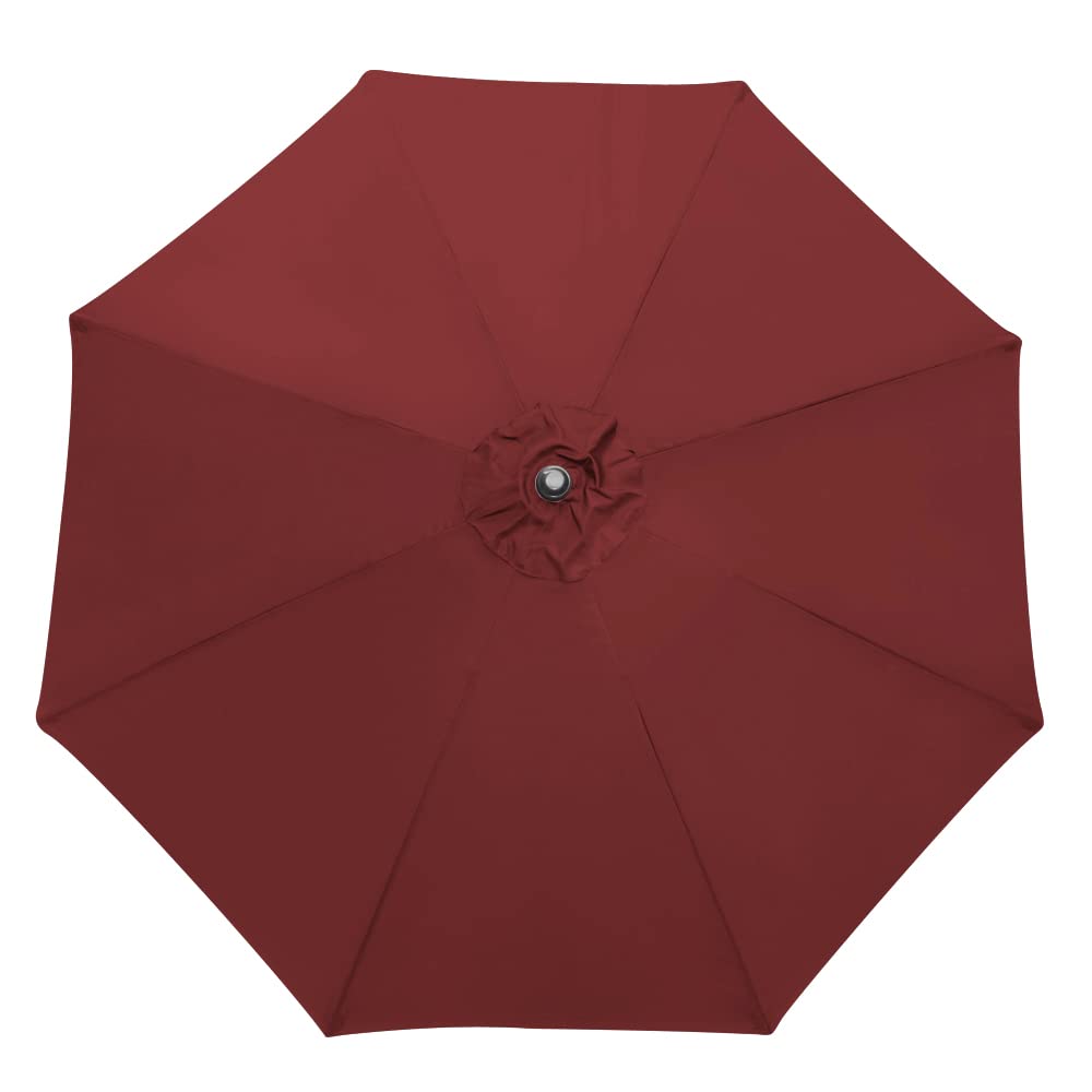 Green Bay Replacement Fabric Garden Parasol Canopy Cover for 3m 8 Arm Parasol - Wine — image 1