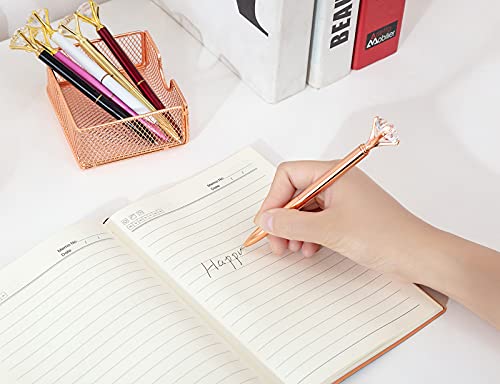 Mstokin Bling Crystal Diamond Pen Metal Ballpoint Pens For Office School With Reffills Students Gift, Pack Of 3 4 5 8 12 (3 Gold) #TOP6