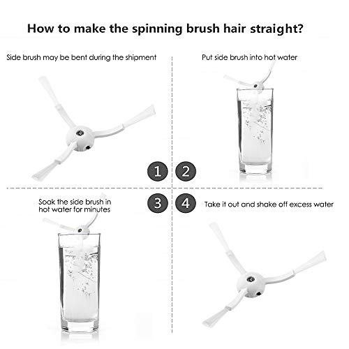 KKmoon Filtros de aspirador de pó robóticos Escovas laterais Kit de escova principal 20pcs Acessório