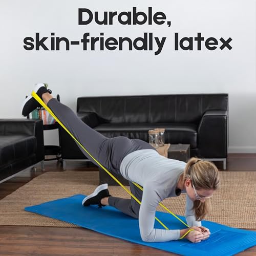 THERABAND Resistance Bands Set – Stretch Bands for Exercise, Therapy & Strength Training – Natural Rubber Latex Exercise Band for Men & Women - Resistance Bands Light, Medium and Heavy Resistance - Image 4