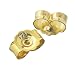 Produktbild NKlaus 5 Paar 925 Silber 5mm Gelbgold vergoldet Gegenstecker für Ohrstecker Ohrringe Ohrstopper Pousetten Ohrmutter Butterfly Schmetterling Verschluss Loch 0,8mm 2093
