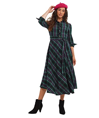 Joe Browns Vestido Retro de Manga Larga con Cuello a Cuadros Informal, Multicolor, 38 para Mujer Cover