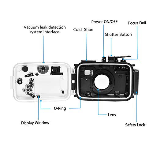 Sea Frogs 195 Feet/60 Metre Underwater Camera Housing Waterproof Housing For Olympus Tg6 Black (Housing + Red Filter) #TOP7