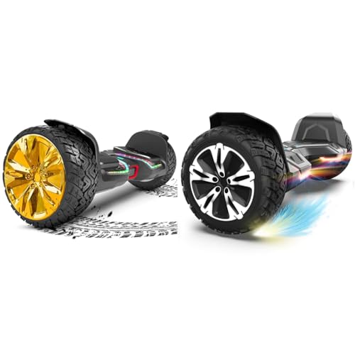 Gyroor All Terrain Hoverboard & Warrior 8.5 inch All Terrain Off Road Hoverboard with Bluetooth Speakers and LED Lights, UL2272 Certified Self Balancing Scooter