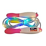 The Glowhouse Kinder Springseil mit Zähler - beleuchtet - Fitnesszubehör - Pink