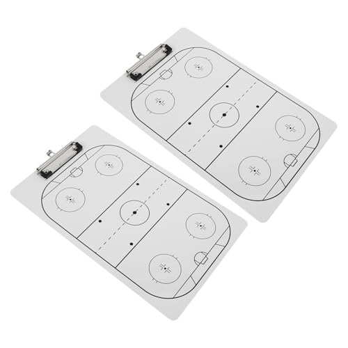 SUPVOX Lavagna Cancellabile a Secco per Hockey 2 Pezzi Clip Lavagna Bianca Portatile per Allenatori Strumento Riutilizzabile per Pianificazione Tattica e Allenamenti Sportivi