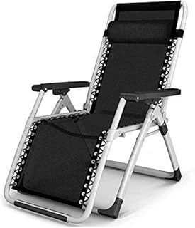 DSHUJC Portable Gravity Zero Chairs Outdoor Folding Chairs Reclining Garden Chairs 66*72*85cm with Pad