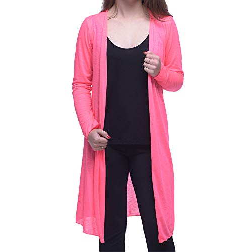 Kit c/2 Cardigan Longo Basic Dooker Cor:Cinza - Rosa;Tamanho:M;Gênero:Mulher
