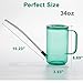 Long Spout Watering Can Indoor, Small Watering Cans for House Plants, Flowers, Succulents 33.8oz(Green)