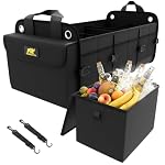 MIKKUPPA Trunk Organizer with Cooler - 100L Collapsible Car Organizer,Black