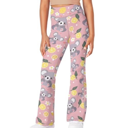 Tutolipy Calça de ioga para meninas 5 a 14 anos para meninas leggings de ioga infantil calça de mole
