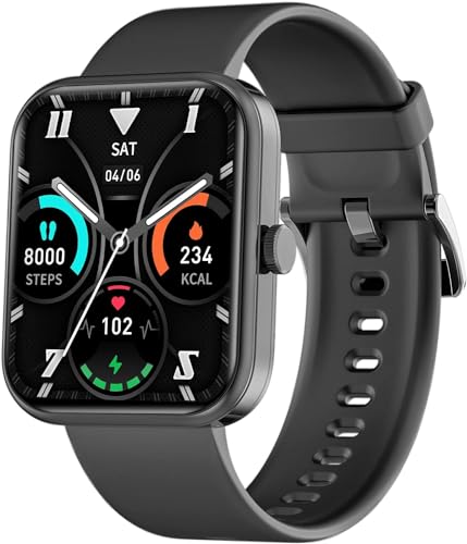 Smartwatch Uomo Donna con Effettua o Risposta Chiamate, 1.85" Orologio Smartwatch, Contapassi Sonno Cardiofrequenzimetro, 112 Modalità Sportive, IP68 Smart watch per Android IOS, Nero