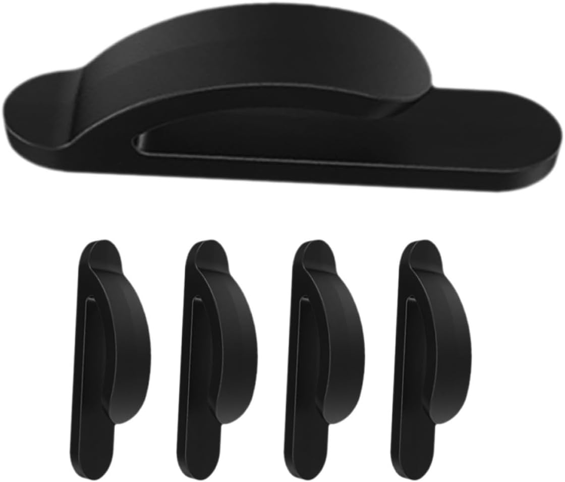balacoo 5pcs Black Mini Abs Car Seat Hook for Backseat Storage and Access