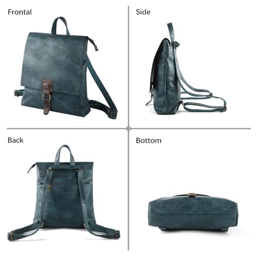Image of Women's Fashion Backpack Purse Multipurpose Design Convertible Satchel Handbags Shoulder Bag Travel bag (Lighte Blue)