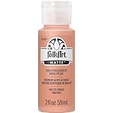 FolkArt Acrylic Craft Paint, Peach Breeze 2 fl oz Premium Matte Finish Paint, Perfect For Easy To Apply DIY Arts And Crafts, 51014