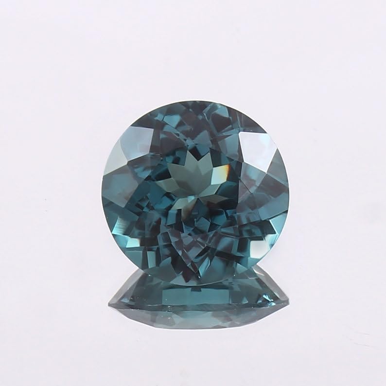 1 Pcs. Of Natural Indicolite Tourmaline Round 10mm Brilliant Cut loose gemstone for jewelry making. (DIY, Ring, Pendant, Necklace)| GH_NAT_00416