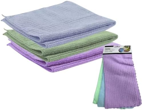 Kit 3 Panos De Limpeza Microfibra Alta Absorção Multiuso 30 x 30c...