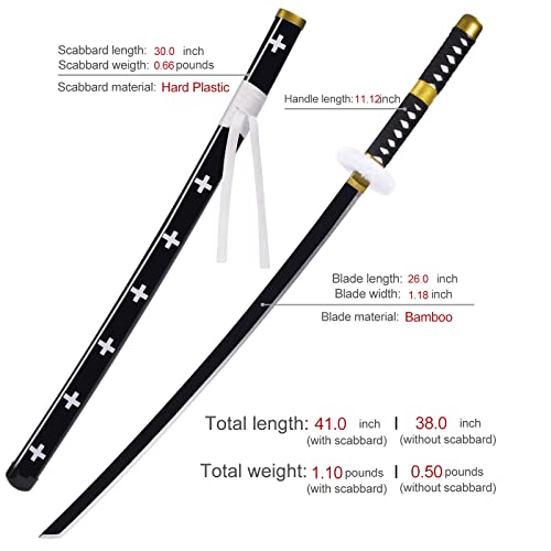 PZOEWUESR Anime Trafalgar Law-White Sword Zoro Cosplay Sword 41