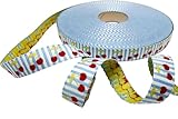 Zum Nähen von Geschenken, als Verziehrung auf Kleidungsstücken oder auch als Geschenkband zu benutzen.