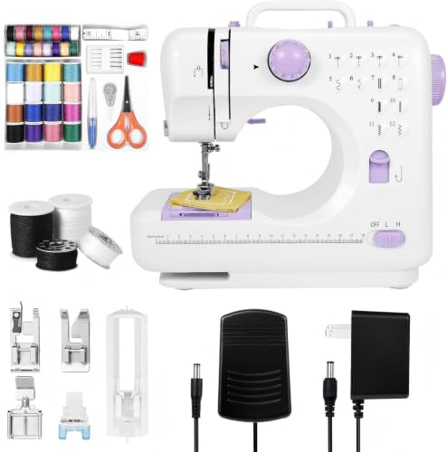 Portable sewing machine for beginners with 12 stitch options...