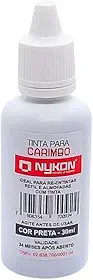 Tinta para Carimbo 30ml Nykon – Refil para Carimbos e Almofadas, Secagem Rápida, Alta Durabilidade, Ideal para Escritórios e Uso Profissional (Preto)