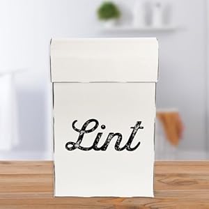 AuldHome Design Farmhouse Enamelware Lint Holder Bin; Distressed White Laundry Room Decor AuldHome Design Farmhouse Enamelware Lint Holder Bin Distressed White Laundry Room Decor
