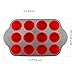 Boxiki Kitchen Non-Stick 12 Cup Silicone Muffin Pan With Steel Frame - BPA Free, Non-Toxic, Anti-Warp, Durable & Easy to Pop Silicone Muffin Tin - Perfect Cupcake Pan