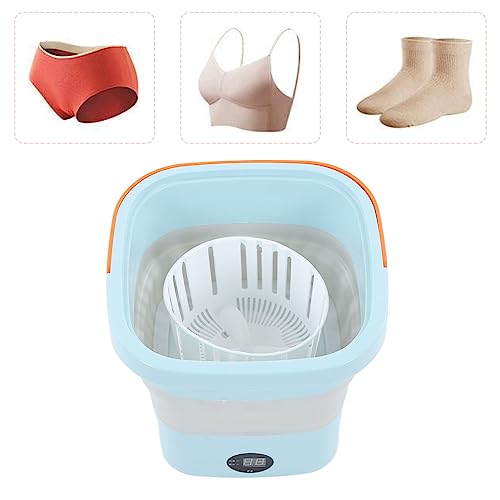 Máquina de Lavar Portátil, Mini Lavadora Dobrável 6L para Viagens Em Trailers (plugue da ue)