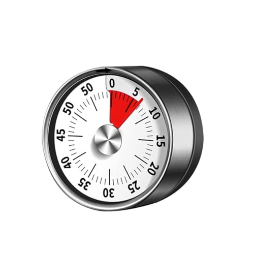 Youery kökstimer, magnetisk visuell timer rostfritt stål nedräkningstimer, äggklocka mekanisk, 60 minuter kök timing verktyg med hög väckarklocka, för matlagning inlärning bakning