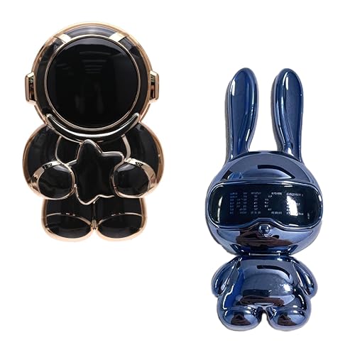 Image of Cute Mobile Back Sticking Stand Hands-Free Phone Holder Good for Scrolling & Binge Watching Movies Phone Accessory Cool Designs Teddy & Rabbit Design Combo - Random Colors