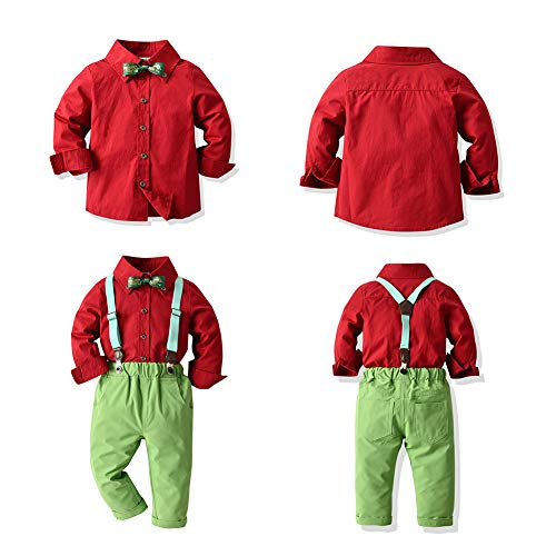 Image of Xifamniy Baby Boys My First Valentine's / St.Patrick's / Easter Day Outfit Newborn Bow Tie 3Pcs Pants Set