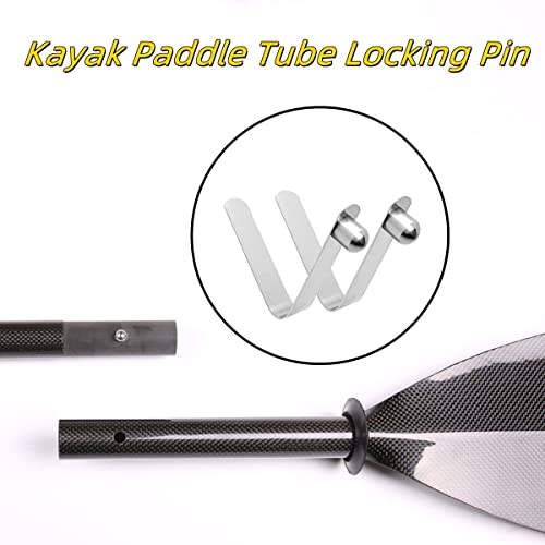 8Pcs Kayak Paddle Spring Snap Clips, Stainless Steel Spring Button Clip Push Button Clips, Tube Locking Pin Clips For Kayak Paddle Camping Tent Pole (6Mm) #TOP3