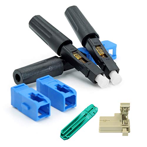 20pcs SC UPC Fiber Optic Quick Connector with Matched Tools Fiber Fast Connectors Single Mode SM 9/125 Mechanical Fast Connectors Adapter for FTTH CATV Network Instrument (SC UPC 20pcs) - Image 3