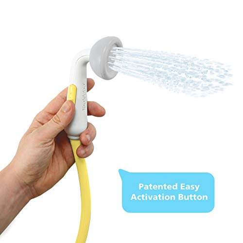 Yookidoo Baby Bath Shower Head - Elephant Water Pump With Trunk Spout Rinser - Control Water Flow From 2 Elephant Trunk Knobs For Maximum Fun In Tub Or Sink For Newborn Babies - Yellow #TOP3
